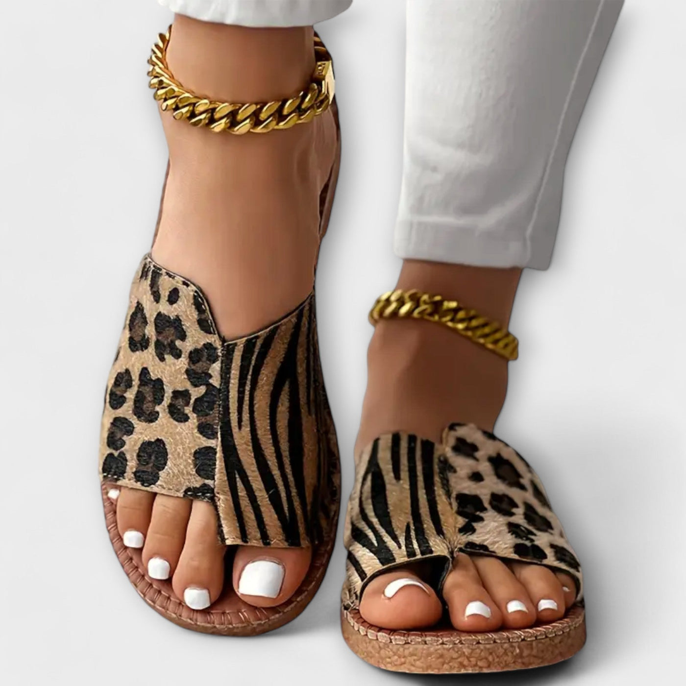 Delicious Two-Colour Leopard Print Sliders