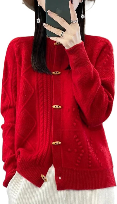Wendy | Cashmere Crew Neck Cardigan
