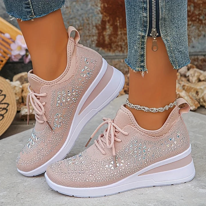 Giselle – Orthopaedic Trainers with Sparkling Rhinestones