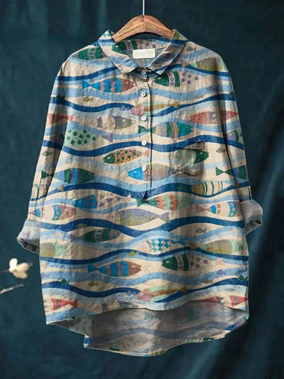 Joanne | Fish Art Blouse