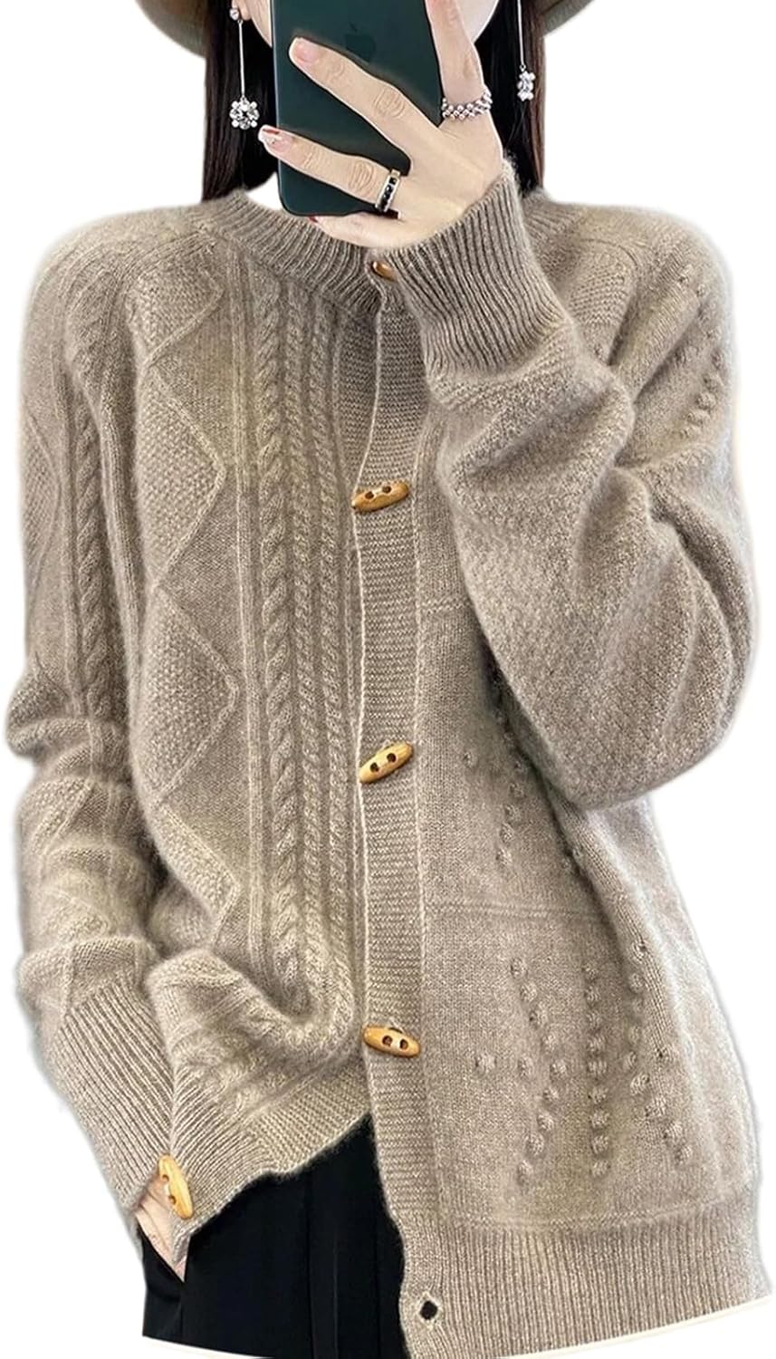 Wendy | Cashmere Crew Neck Cardigan