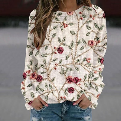 Gertruda | Sweater with Floral Pattern