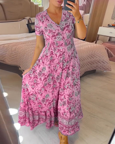Wibia | Floral Dress with V-Neck