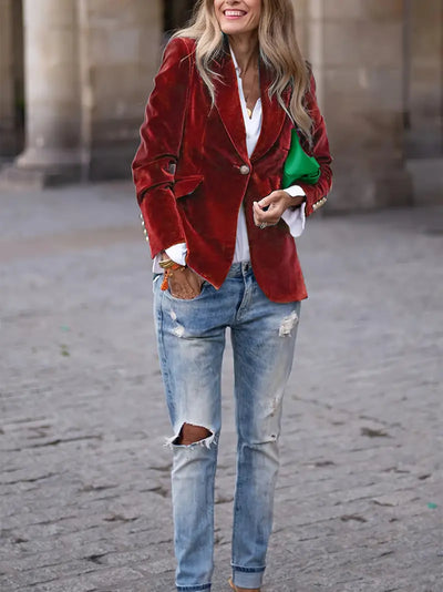 Julissa | Elegant velvet blazer