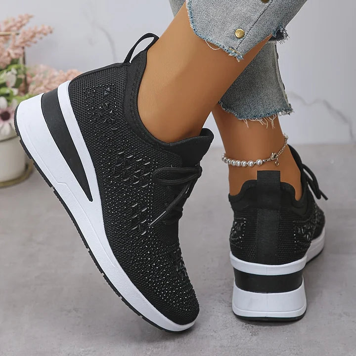 Giselle – Orthopaedic Trainers with Sparkling Rhinestones