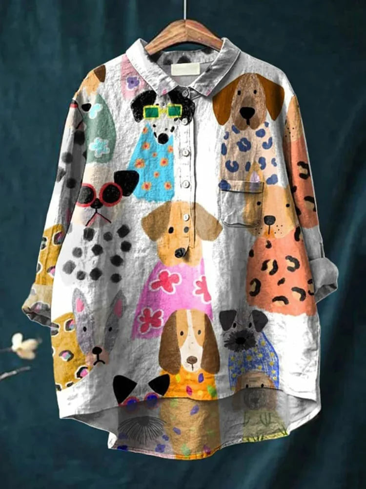 Fiona | Dog Art Blouse