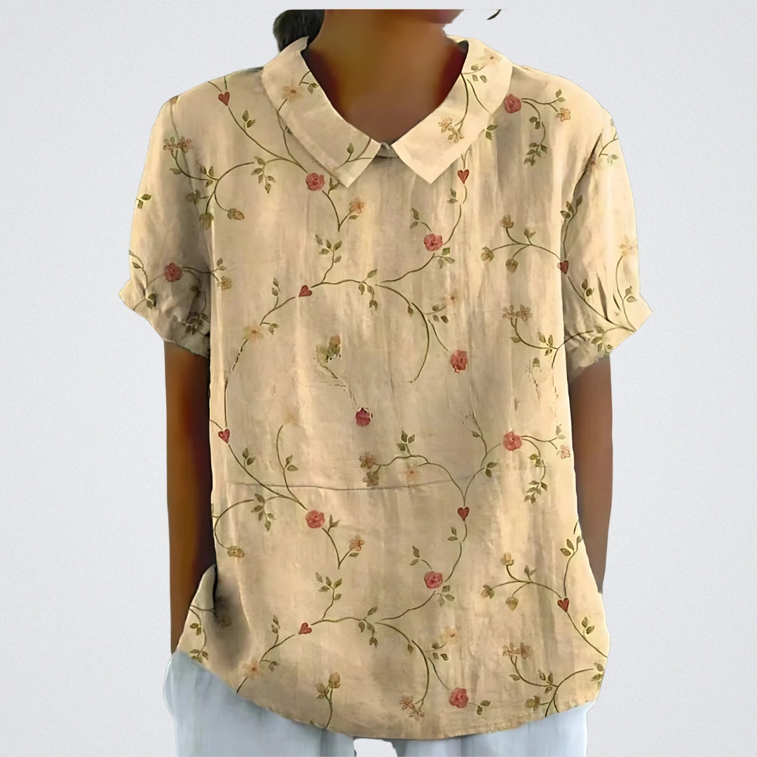 Valentine™ | Floral Linen Blouse