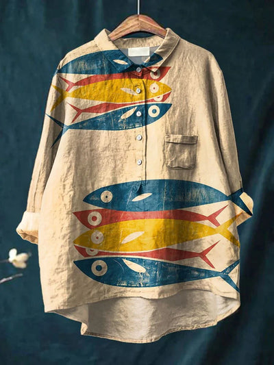 Joanne | Fish Art Blouse