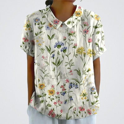 Valentine™ | Floral Linen Blouse