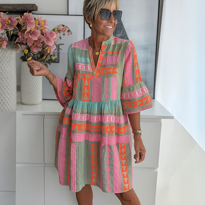 Stacey - Embroidered Summer Mini Dress