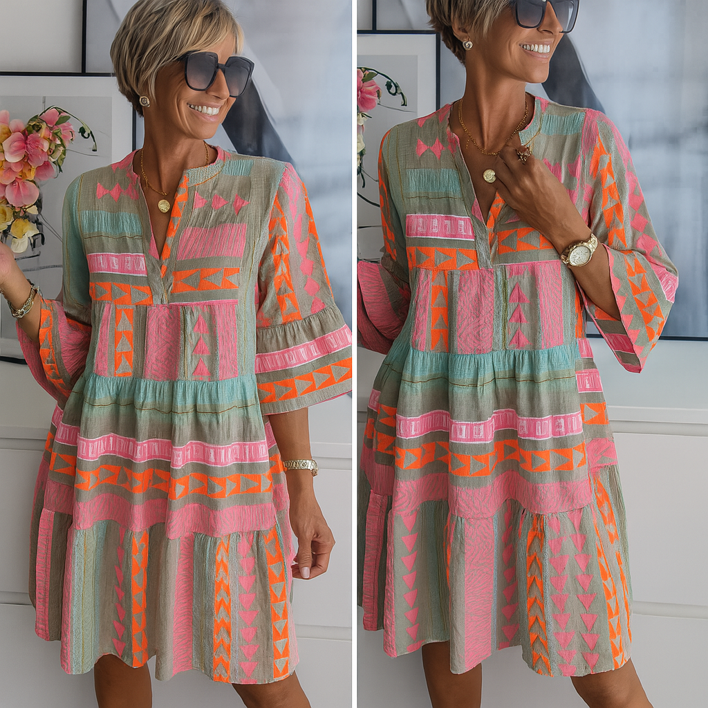 Stacey - Embroidered Summer Mini Dress