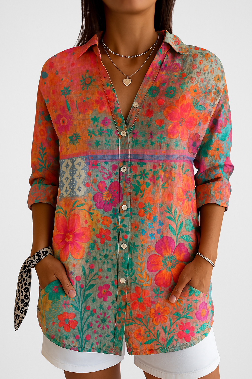 Jasmin | Bohemian Patchwork Blouse