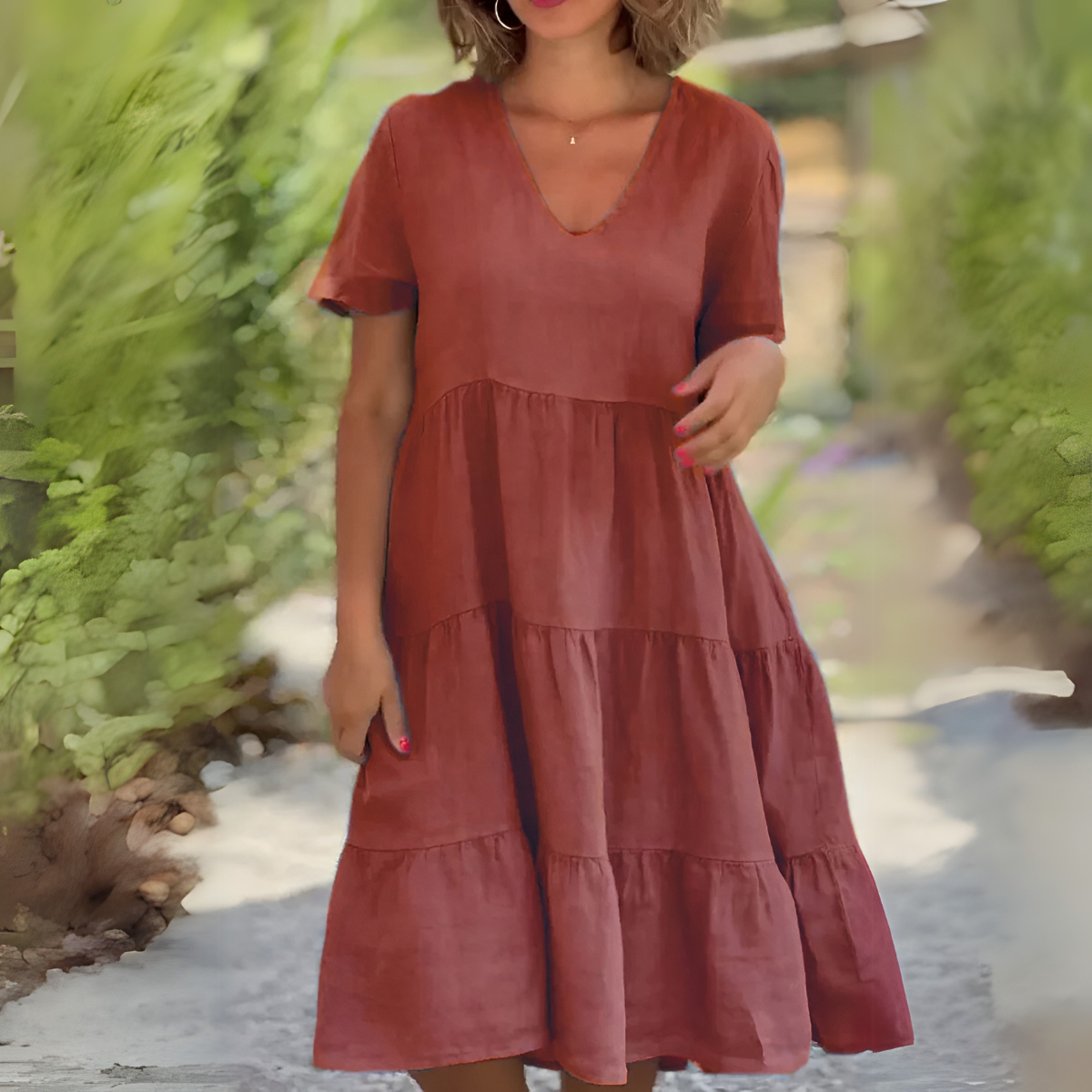 Luce | Light Dress with V-Neck