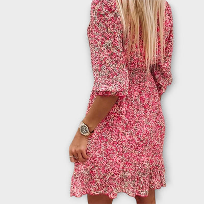 Marianna | Floral Dress with Puff Sleeves