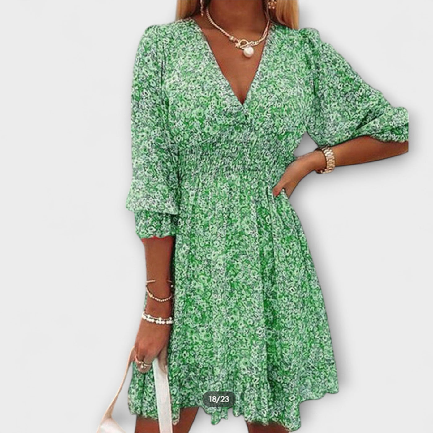 Marianna | Floral Dress with Puff Sleeves