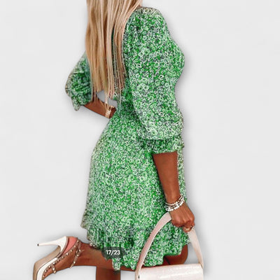 Marianna | Floral Dress with Puff Sleeves