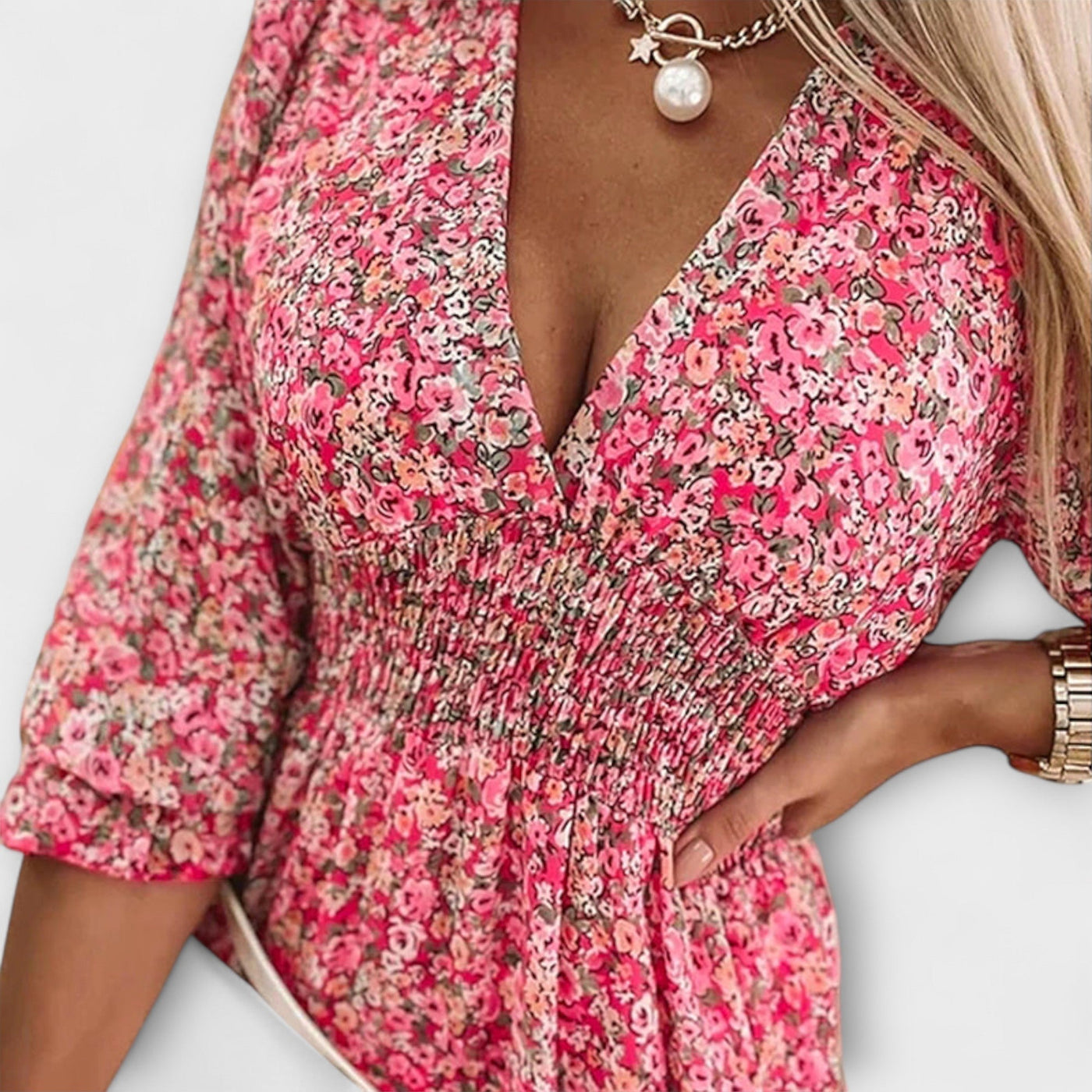 Marianna | Floral Dress with Puff Sleeves