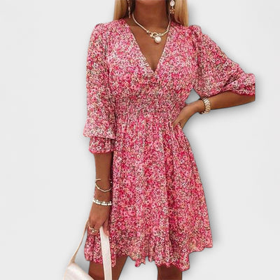 Marianna | Floral Dress with Puff Sleeves