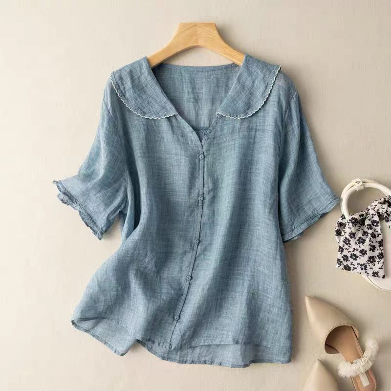 Adele | Lightweight Linen Blouse