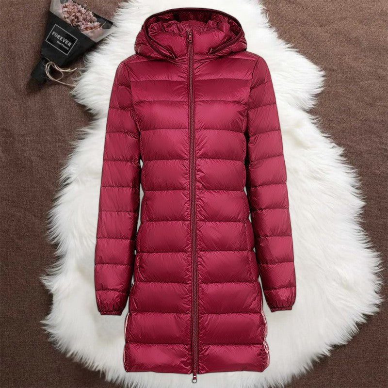 Helsa Long Padded Intermediate Jacket | Dark Red