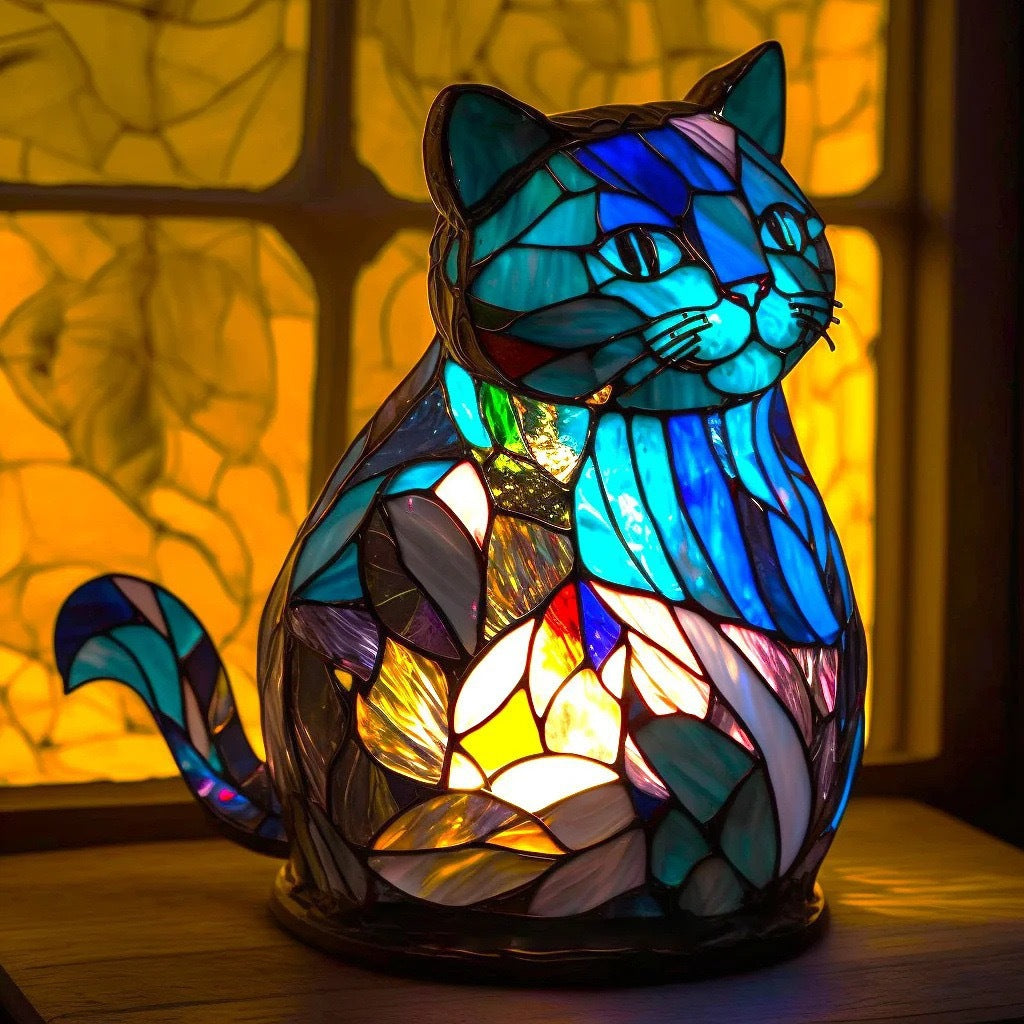 Nala | Magical Lamp for Cats in Coloured Glass