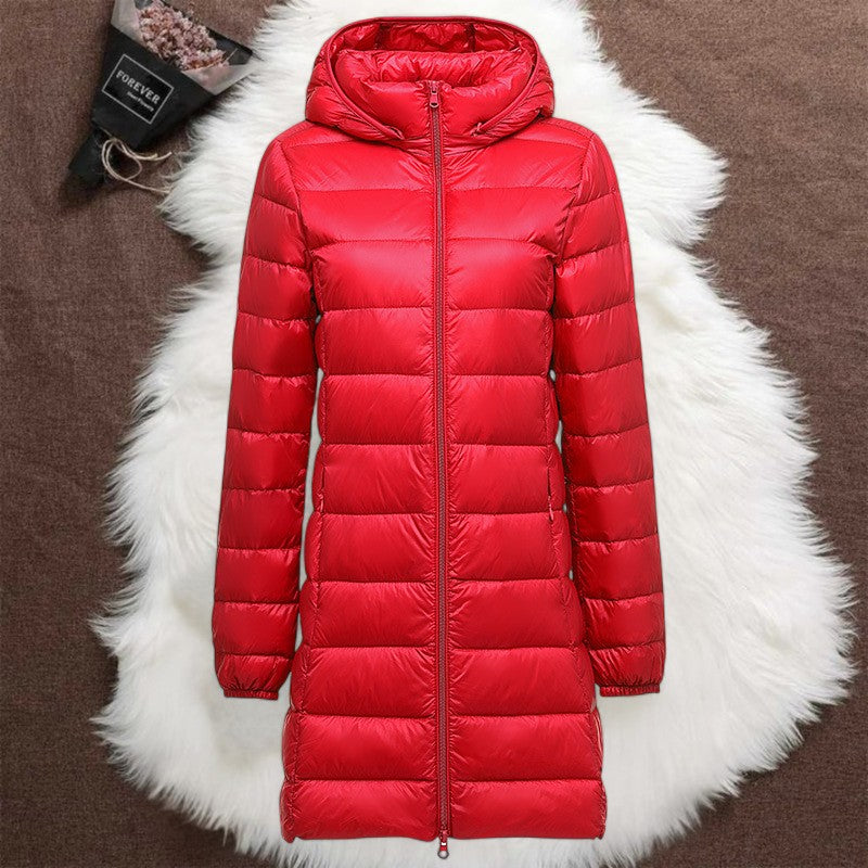 Helsa Long Padded Mid-Jacket | Red