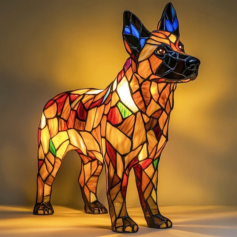 Bandit | Magic Dog Lamp in Coloured Glass
