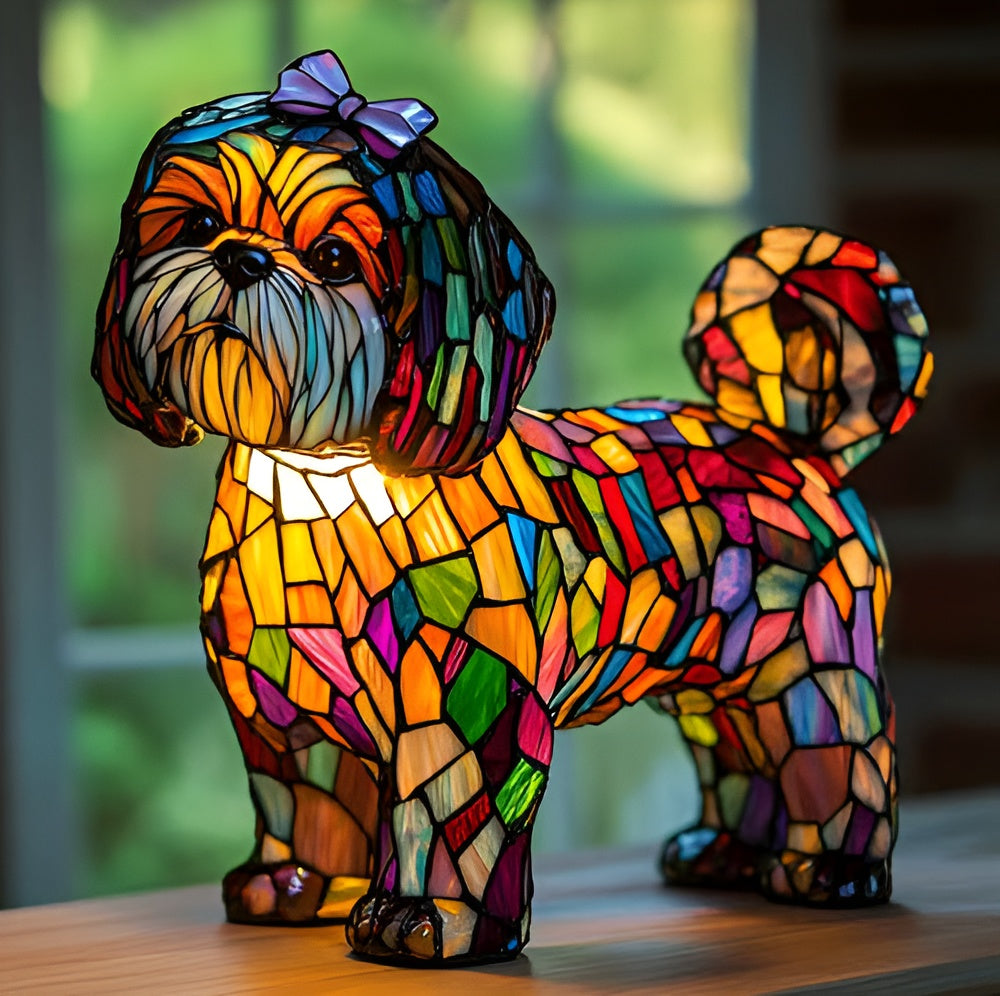 Nina | Magisk Dog Lamp in Coloured Glass