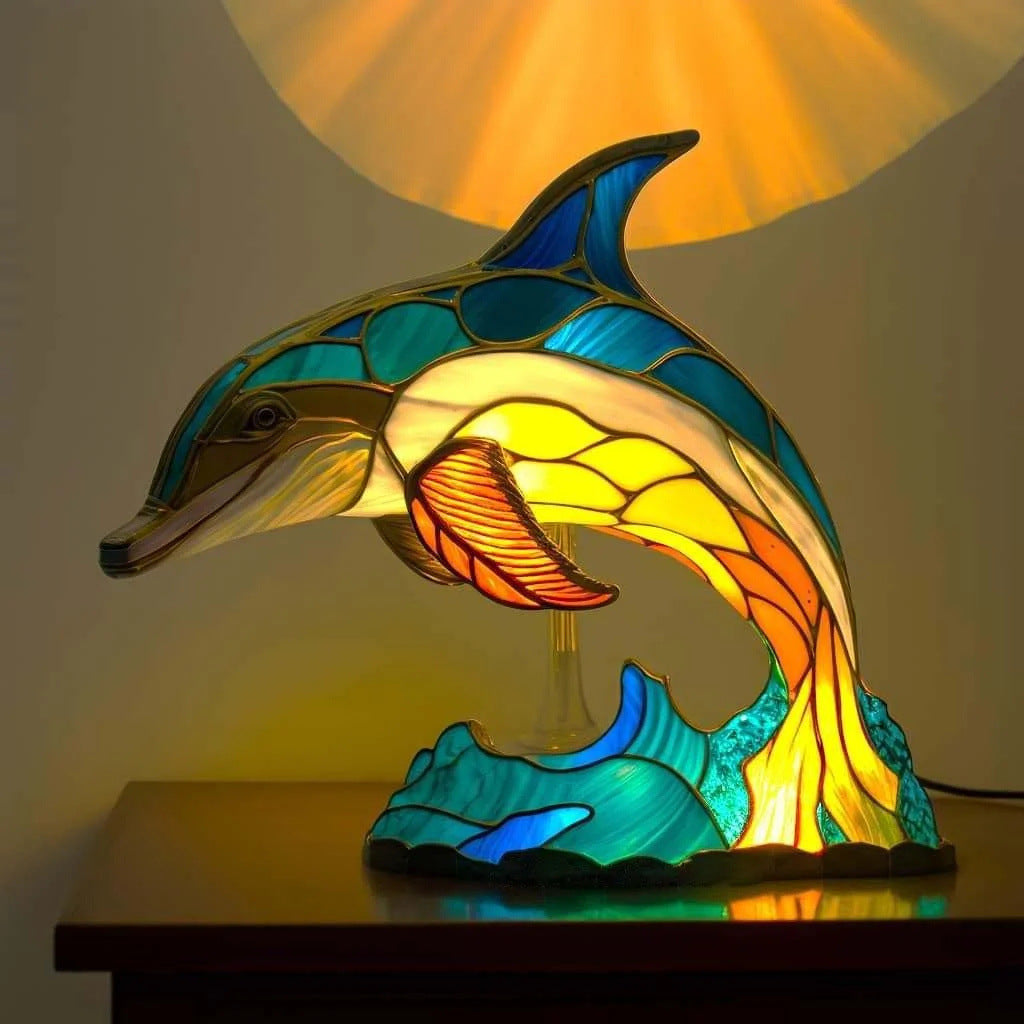 Flip | Dolphin Lamp Magisk in Coloured Glass
