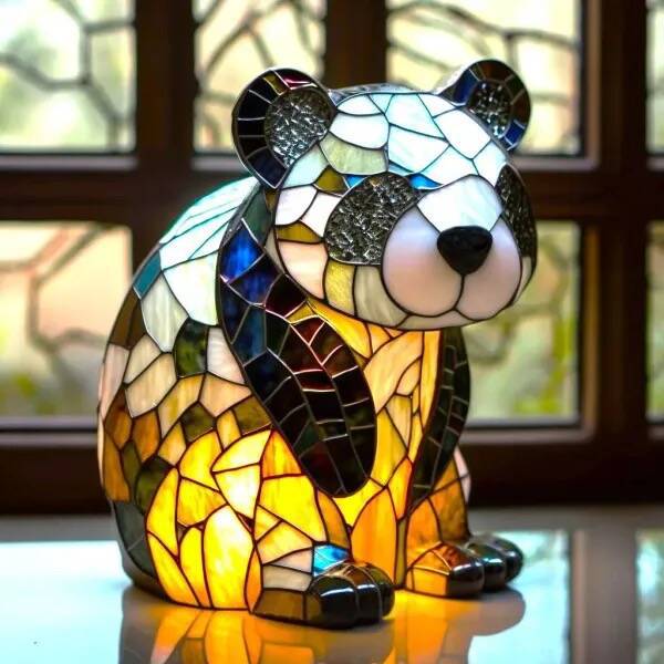 Pandaou | Panda Lamp Magisk in Coloured Glass