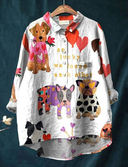 Laura | Dog Art Blouse