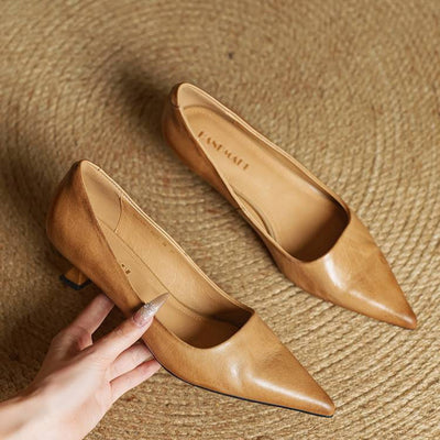 Anok - Refined Leather Heels | Premium Edition
