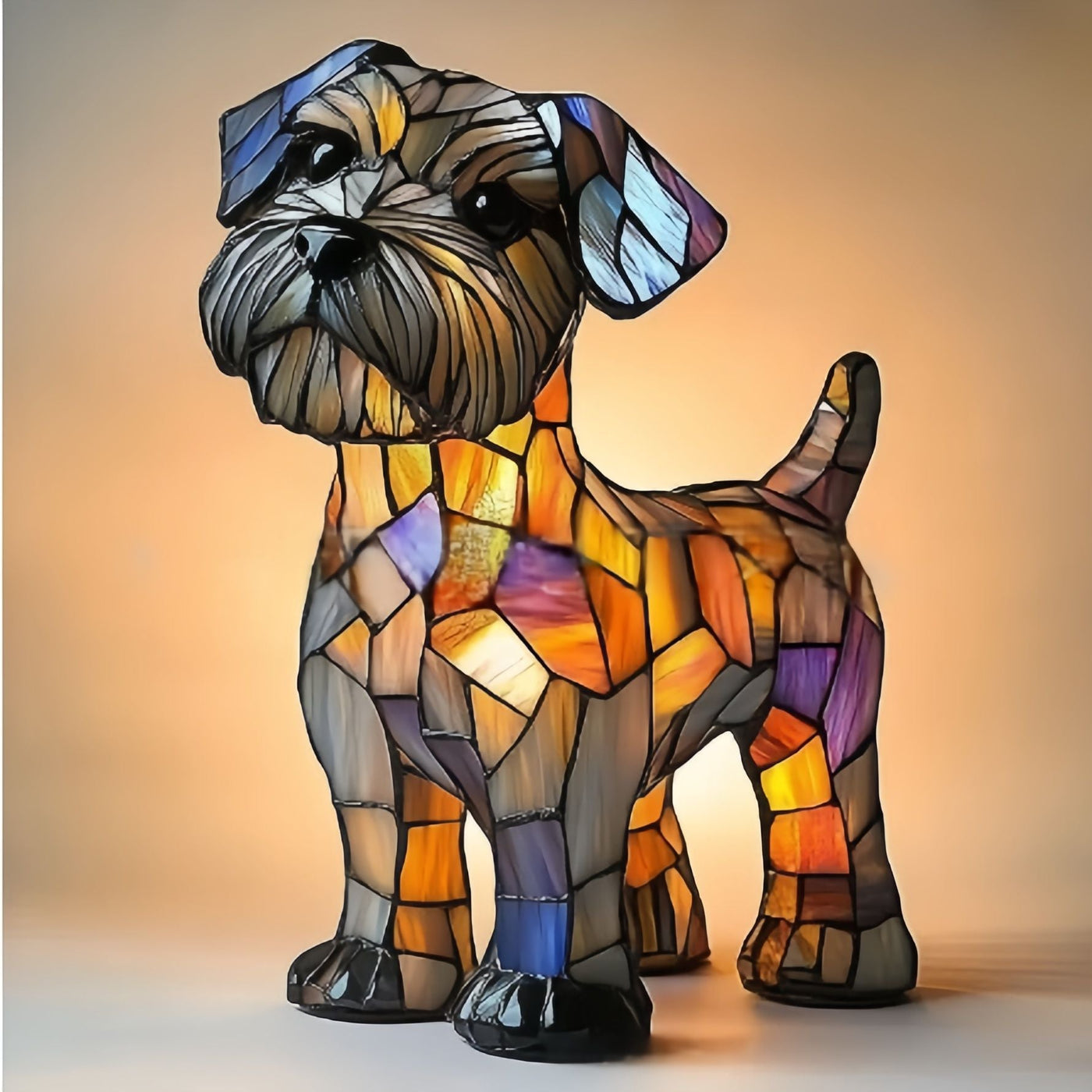 Rocky | Magical Dog Lamp in Coloured Glass