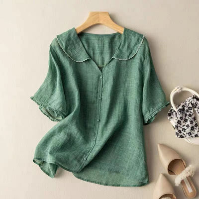 Adele | Lightweight Linen Blouse