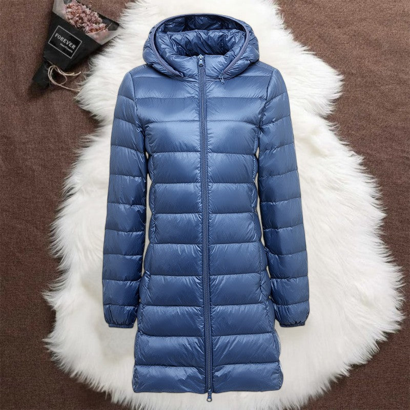 Helsa Long Padded Jacket | Indigo
