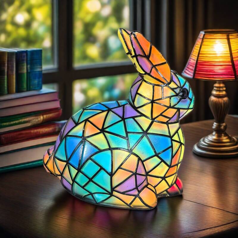 Bell | Coloured Glass Rabbit Lamp