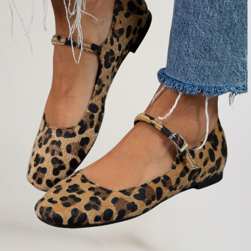 Lena | Ballet Flats with Strap and Adjustable Fastening
