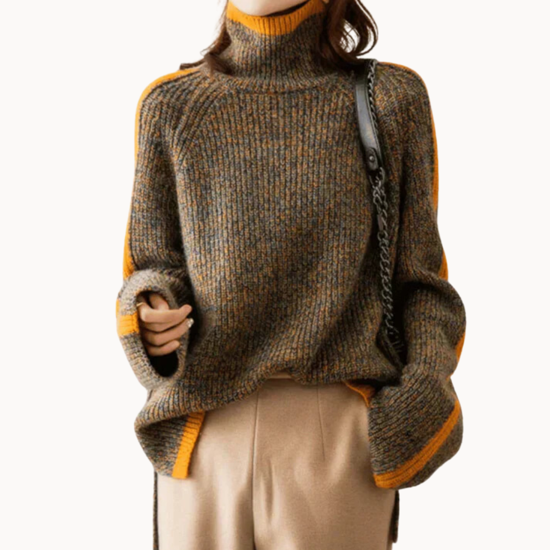 Sandra | Cashmere High Neck Sweater