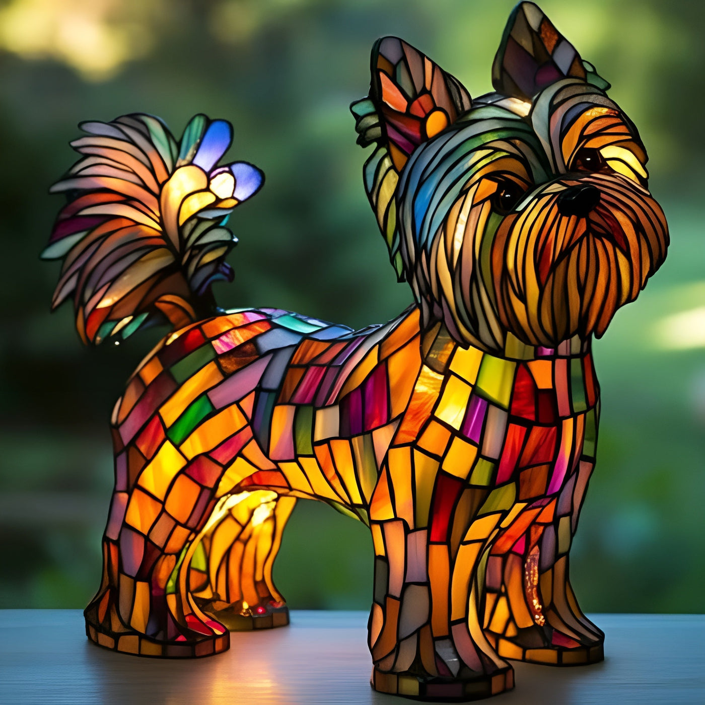 Lili | Magic Dog Lamp in Coloured Glass