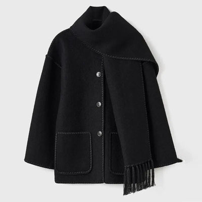 Sionne | Fringed Jacket with Scarf