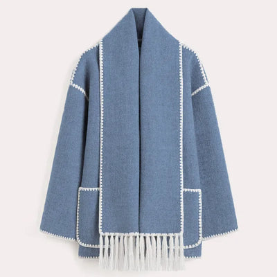 Sionne | Fringed Jacket with Scarf