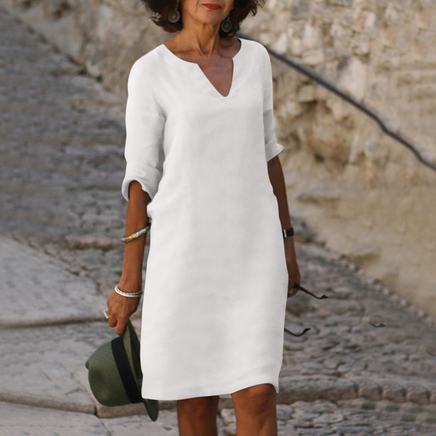 Cassie | Perfectly Fitted Dress with V-Neck