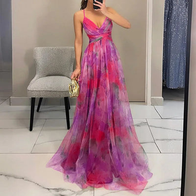 Giselle - Charming Maxi Dress with Floral Pattern
