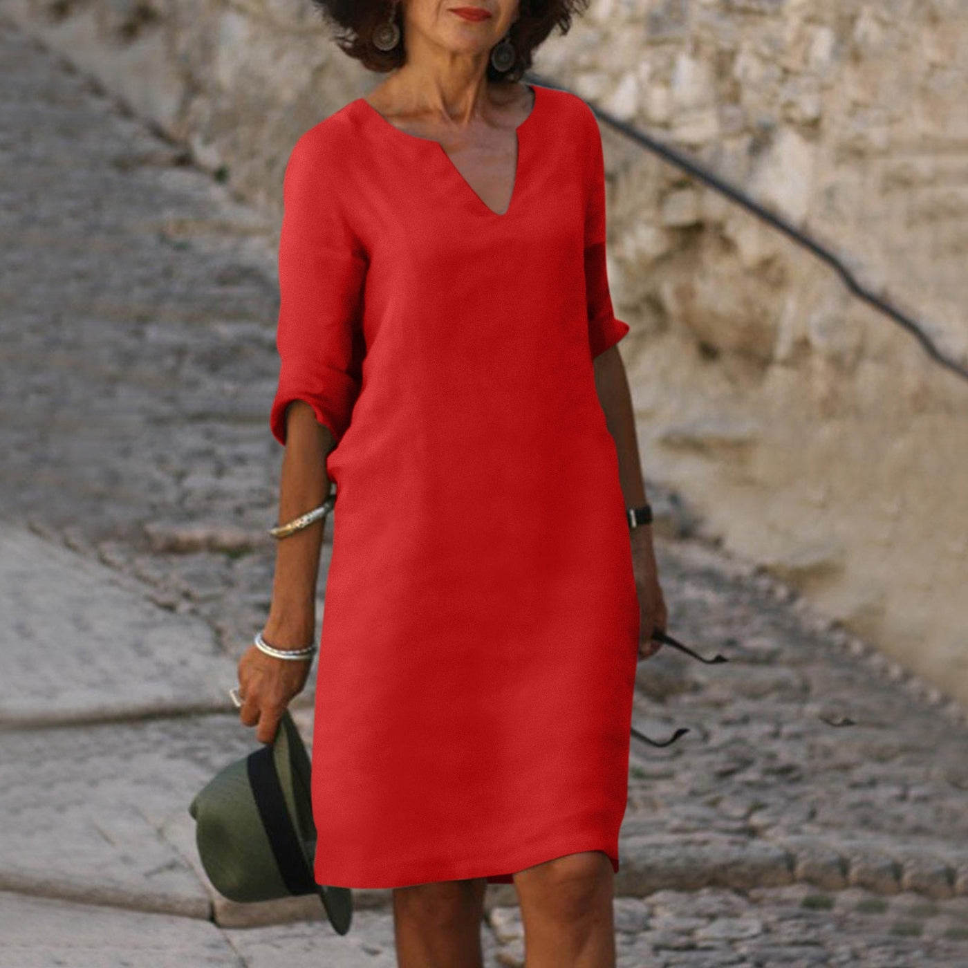 Cassie | Perfectly Fitted Dress with V-Neck