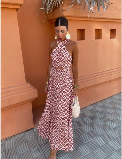 Mickay™ | Elegant Draped Midi Dress with Off-the-Shoulder Design
