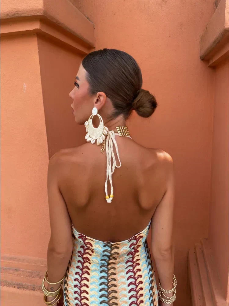 Roxanne™ | Backless Dress with Halter Neck