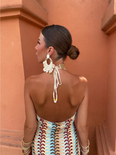 Roxanne™ | Backless Dress with Halter Neck