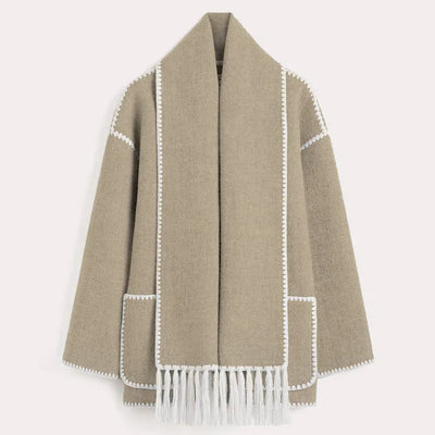 Sionne | Fringed Jacket with Scarf