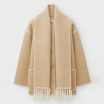 Sionne | Fringed Jacket with Scarf