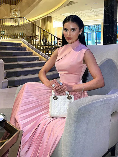Ellison - Classic Draped Maxi Dress